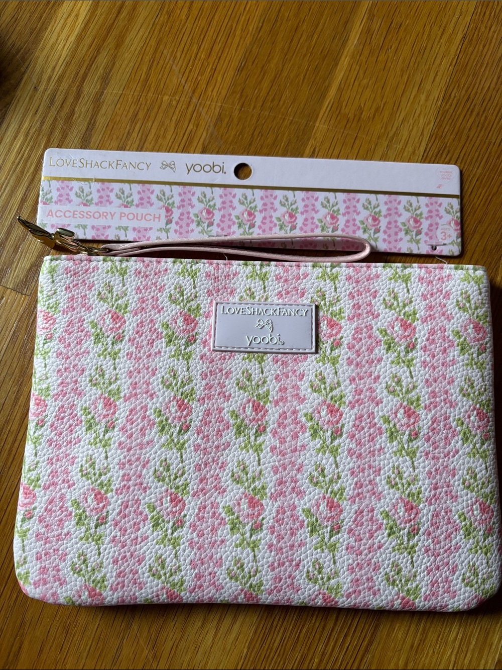 Love Shack Fancy Accessory Pouch‎ Pencil Case Blooming Heirloom Pink Floral NEW